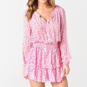 LoveShackFancy Popover Silk Dress